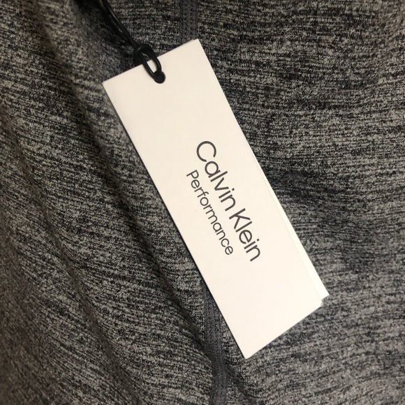 NWT Calvin Klein Performance Exercise Dress Sz XL Gray Black Heather Racerback - Picture 7 of 10